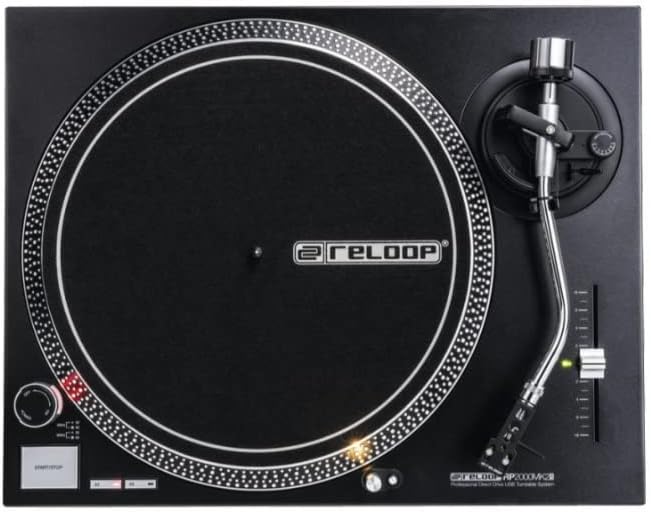 Reloop RP-2000 USB MK2 - quarzgesteuerter DJ-Plattenspieler mit Direktantrieb, 33 1/3 und 45 RPM, US