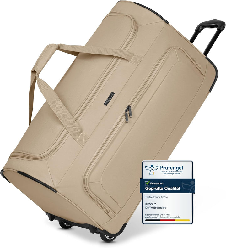 REDOLZ grosse L Trolley-Reisetasche mit Rollen 71 cm | 81 Liter | für Männer & Frauen (Duffle Essent