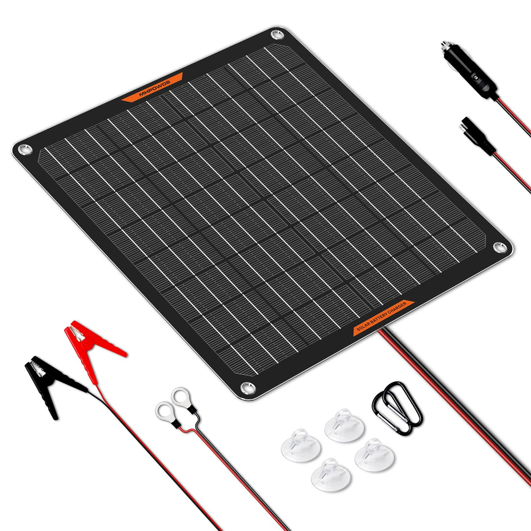 Solar-Batterie-Ladegerät 10W, 12V Solar-Panel Auto-Batterie-Wartungsgerät Portable Waterproof Power
