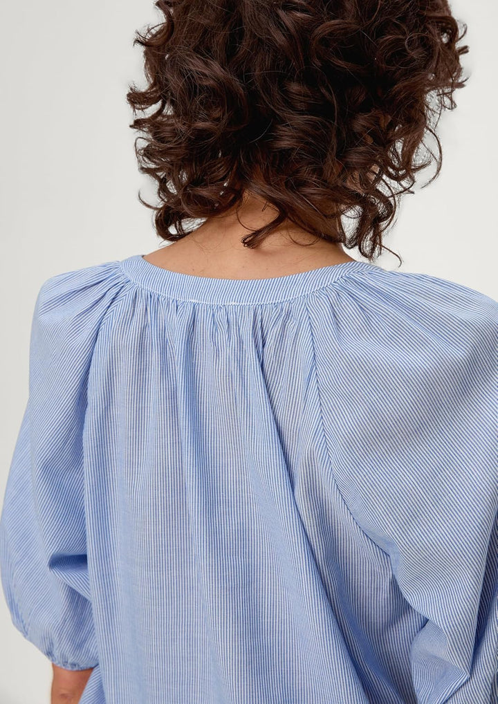 s.Oliver Streifenbluse aus Viskosemix 42 55h5_royalblau, 42 55h5_royalblau