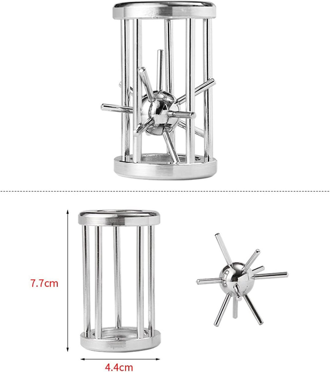 RoseFlower 3D Metall Knobelspiele, 4 Stück IQ Spiele Puzzle Set, Brainteaser Puzzle, Metall Draht Ge