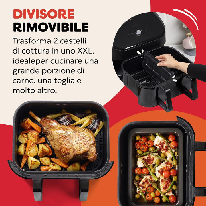 Instant Pot – Versazone Dual Black Heissluftfritteuse – Gross 8,5 l, Familiengrösse – Einzelner Dopp