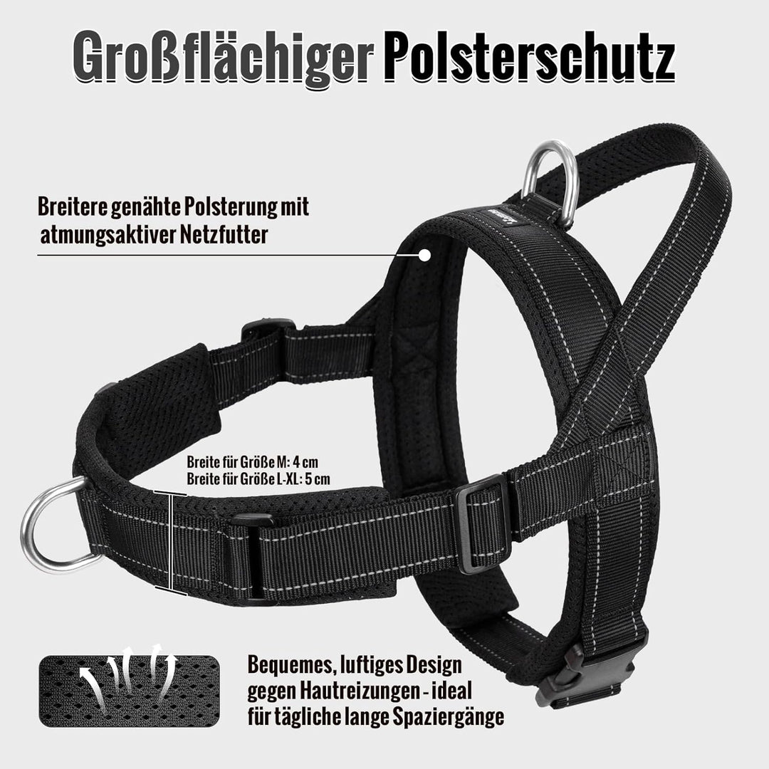 Arblina Hundegeschirr, Anti-Zug Hundegeschirr für Mittelgrosse und Grosse Hunde, T-förmiges Anti Zie