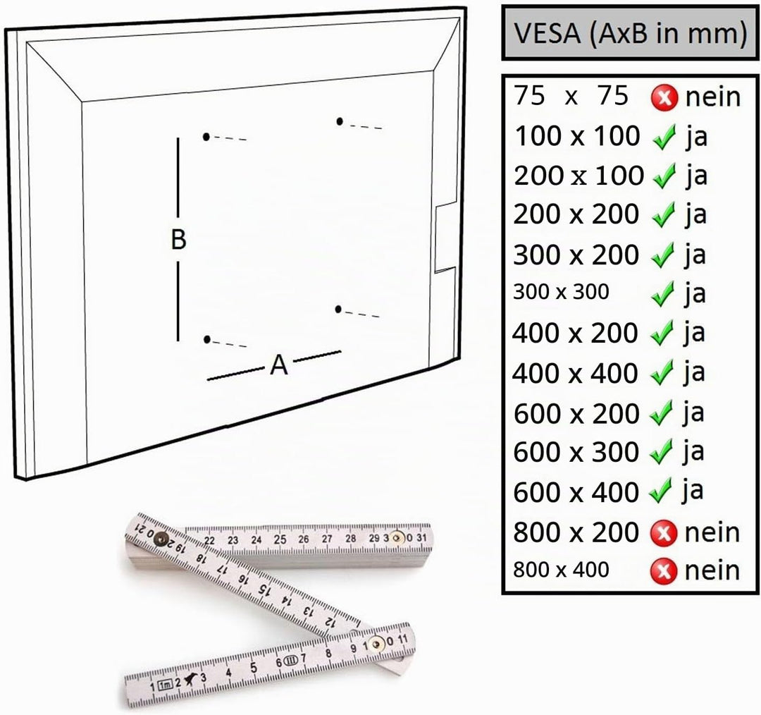 NEG Profi Universal TV-Wandhalterung Extender 6012 (schwarz) Schwenk-, neig- und ausziehbar, Full Mo
