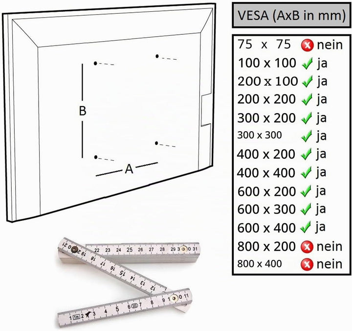 NEG Profi Universal TV-Wandhalterung Extender 6012 (schwarz) Schwenk-, neig- und ausziehbar, Full Mo