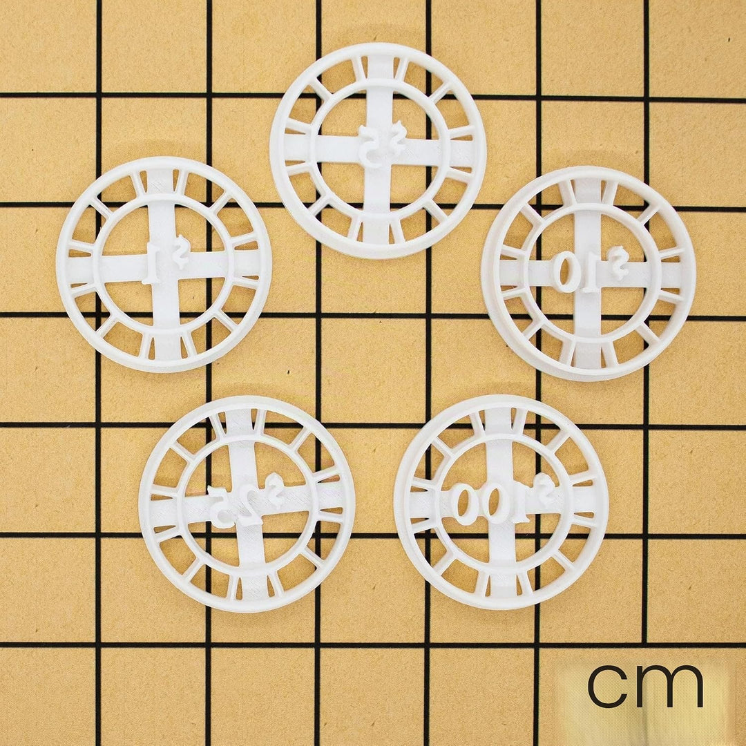 5er Set Pokerchips Ausstechformen (Formen: Wert 1, 5, 10, 25 und 100), 5 Teile, Bakerlogy