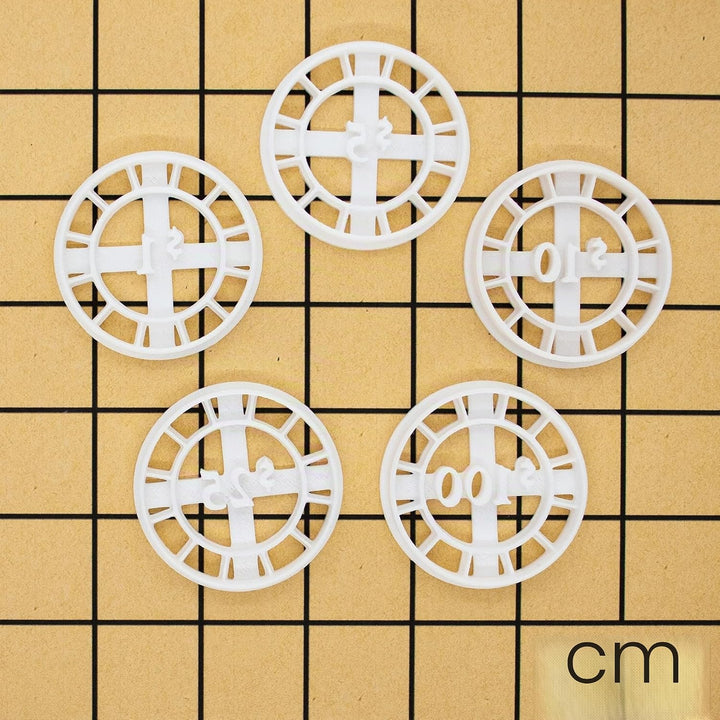 5er Set Pokerchips Ausstechformen (Formen: Wert 1, 5, 10, 25 und 100), 5 Teile, Bakerlogy