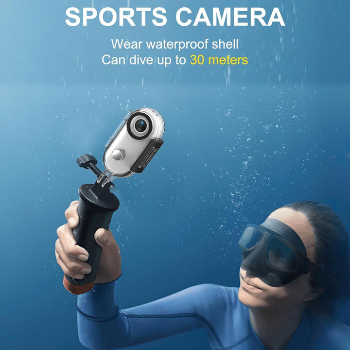 OBEST Mini Action Cam 360 Action Kamera WiFi Bodycam Körperkamera 1080P Wasserdicht Motorrad Helmkam