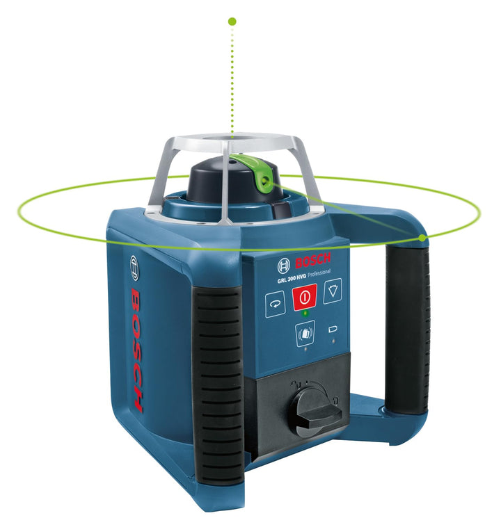 Bosch Professional Rotationslaser GRL 300 HVG (grüner Laser, Laserempfänger LR 1 G, Arbeitsbereich: