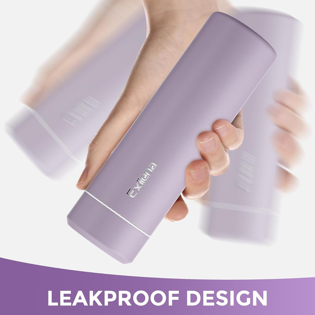 【Upgrade-Version】Exllena Mini Thermosflasche 350ml mit Edelstahl-Deckel, Trinkflasche Klein Doppelwa