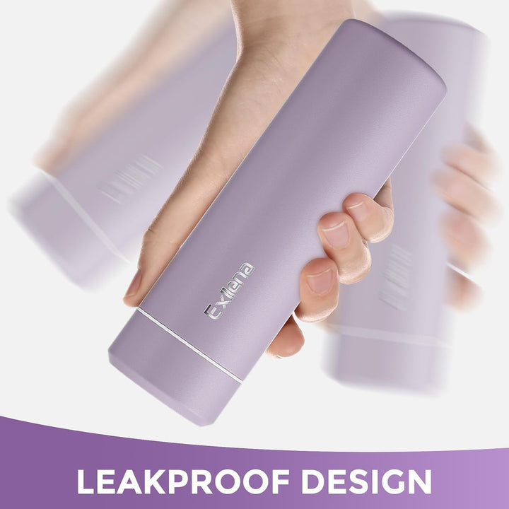【Upgrade-Version】Exllena Mini Thermosflasche 350ml mit Edelstahl-Deckel, Trinkflasche Klein Doppelwa