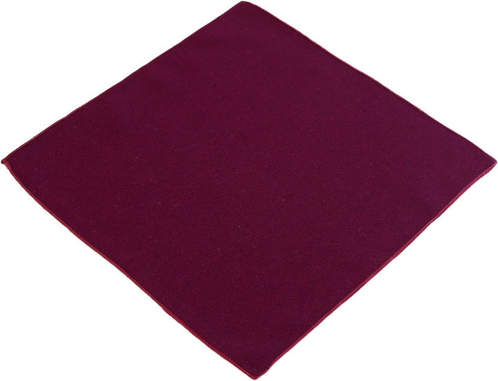 DonDon Herren Fliege gebunden längenverstellbar und Einstecktuch aus Baumwolle Beere, Beere