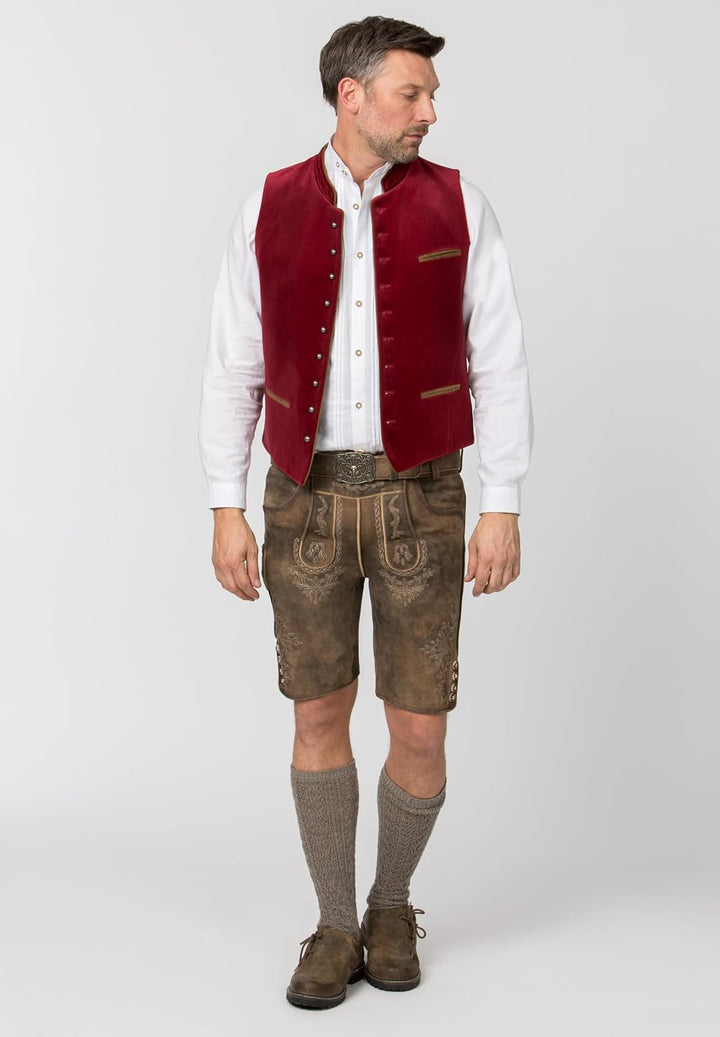 Stockerpoint Herren Weste Ricardo Trachtenweste 50 Rot (Dunkelrot), 50 Rot (Dunkelrot)