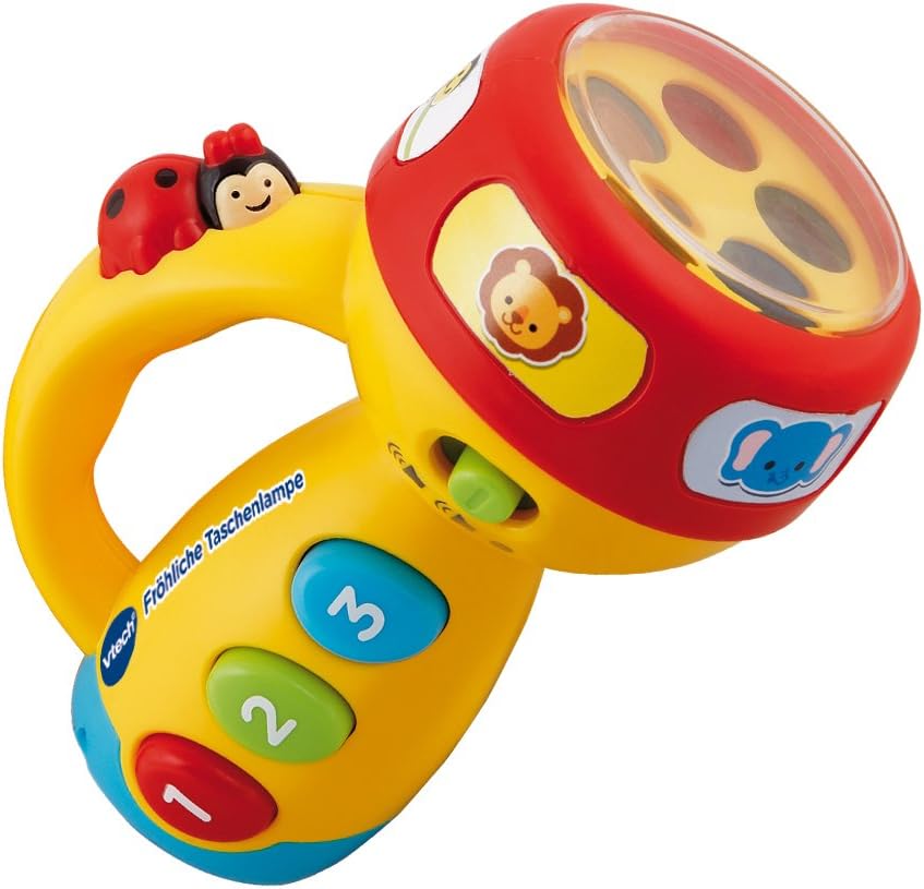 Vtech Baby 80-124004 - Fröhliche Taschenlampe Mehrfarbig, Mehrfarbig