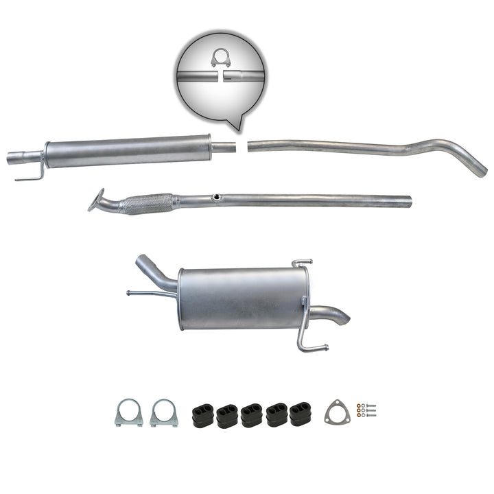 Ferroz Export Ersatz für Auspuffanlage Opel Corsa C 1.2 1.4 16V, BJ. 2000 bis 2006 Auspuff Komplett