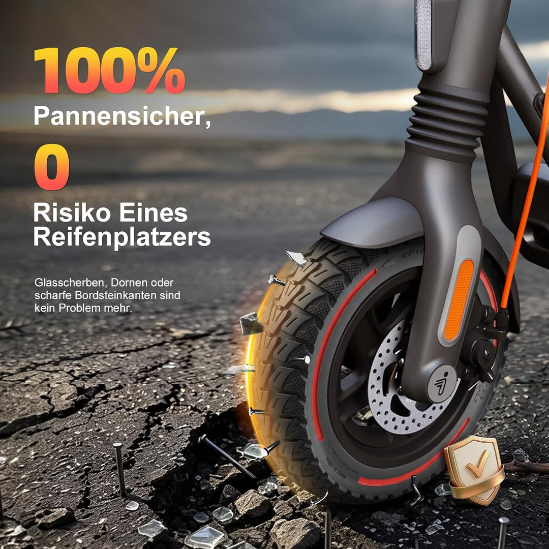 60/70-6,5 Vollgummireifen 10 Zoll Solide Reifen für Xiaomi 5/5 Pro/5 Max,für Ninebot Max G30/Max G30