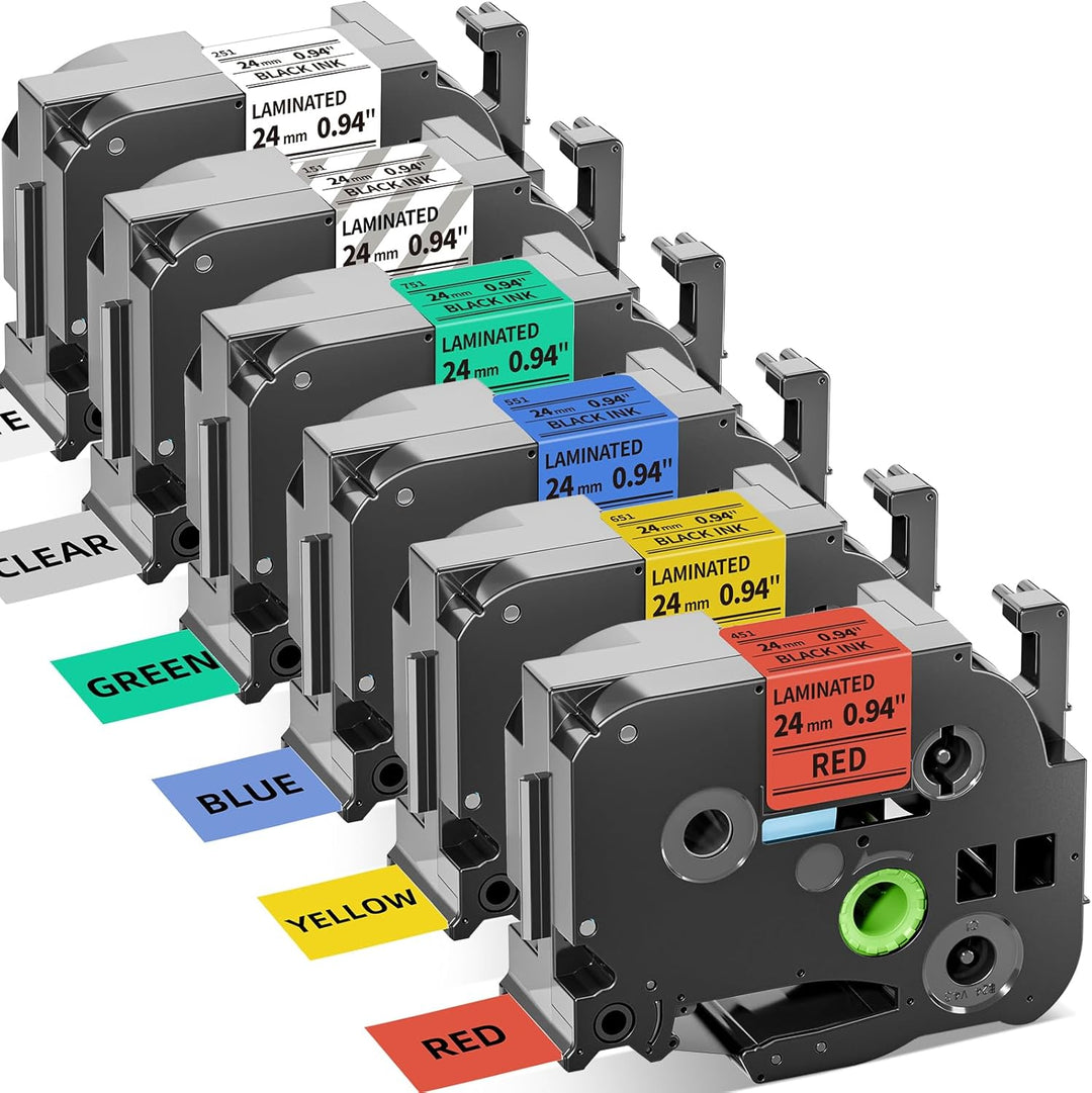 Markurlife Kompatible Schriftband als Ersatz für Brother TZe 24mm TZ-251 TZ-151 TZ-451 TZ-551 TZ-651