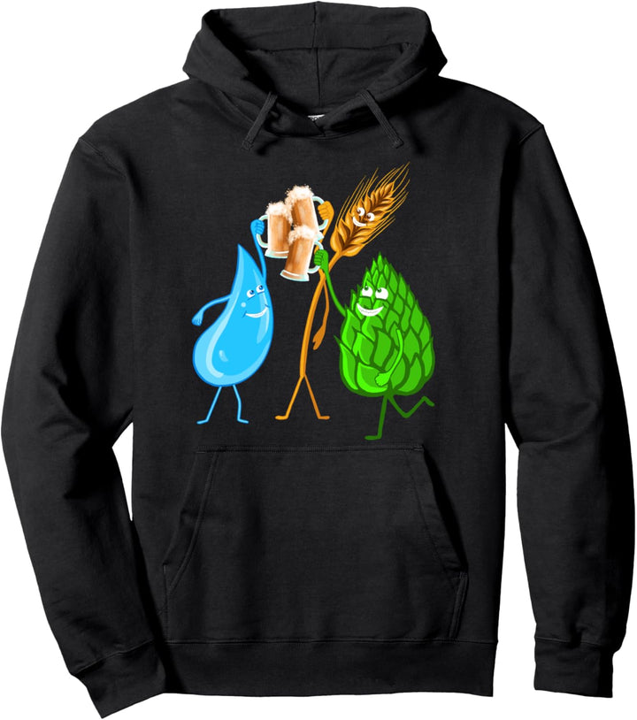 Craft Beer Brewing Barley Water Hops funny Homebrew Brewing Pullover Hoodie
