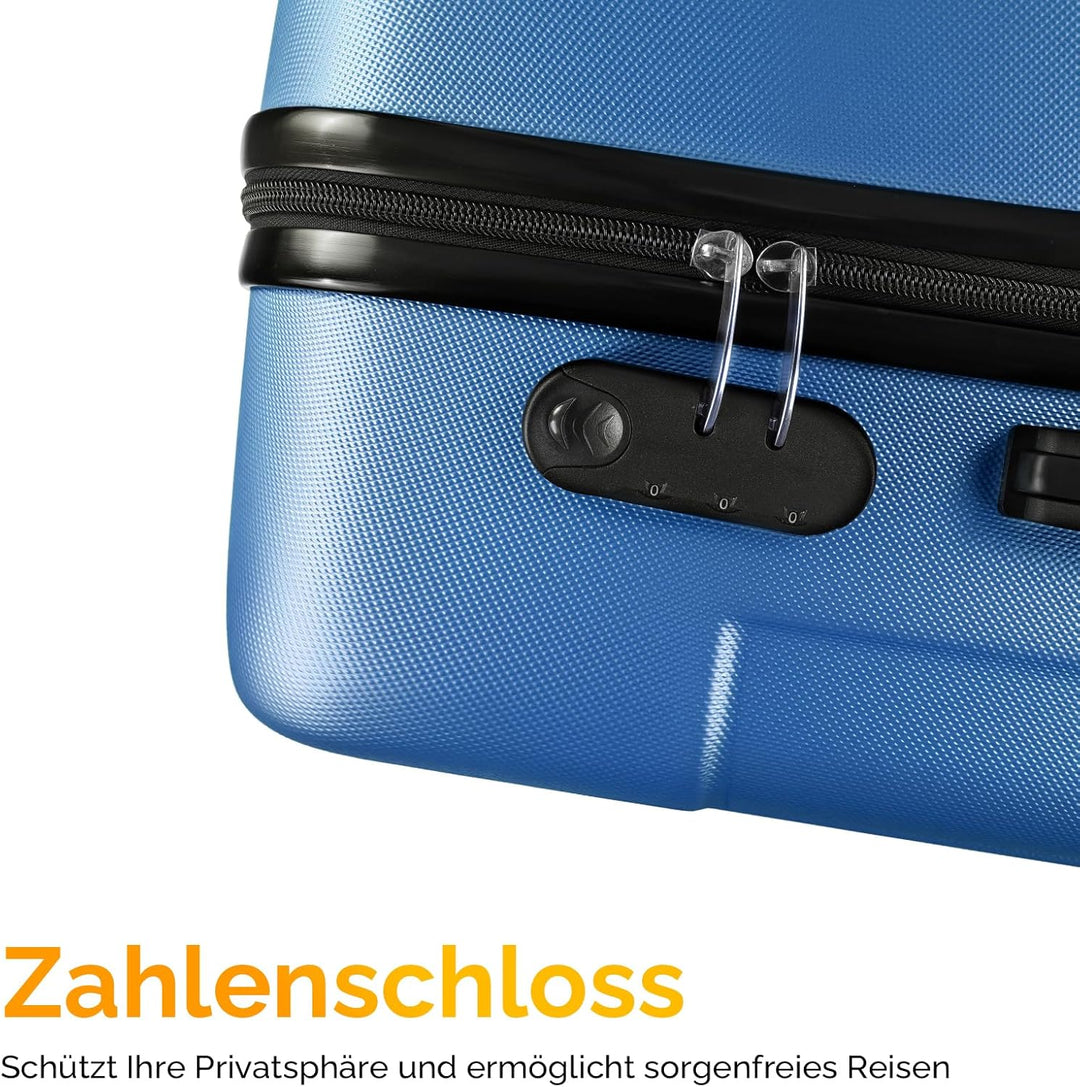 Bonnlo Kofferset 3 Teilig, Hartschale Koffer Set, Reisekoffer mit 4 Rollen, ABS-Trolley M-L-XL, mit