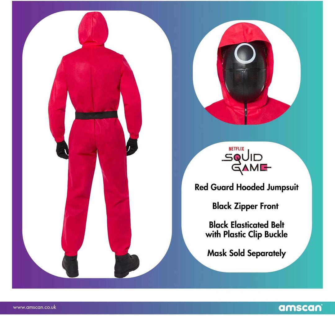amscan 9915294 - Unisex Erwachsene Offiziell lizenziertes Squid Game Standard Guard Kostüm Grösse: X