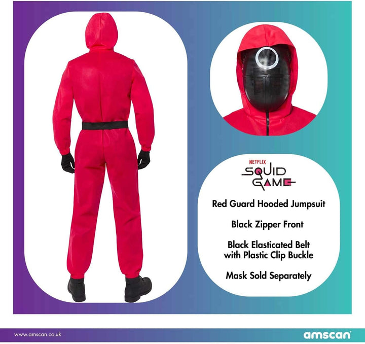 amscan 9915294 - Unisex Erwachsene Offiziell lizenziertes Squid Game Standard Guard Kostüm Grösse: X