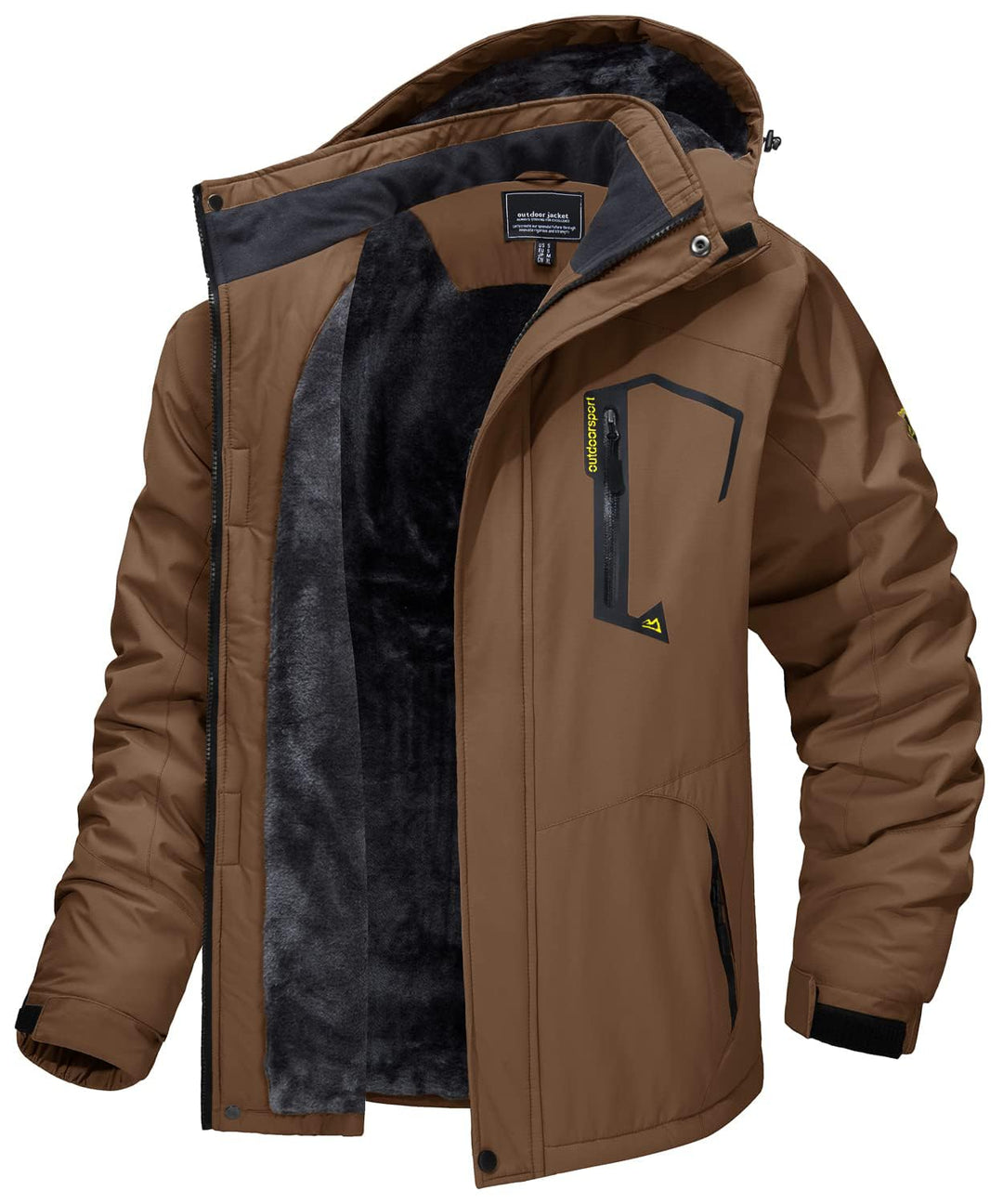 MAGCOMSEN Herren Winter Skijacke Fleece Gefüttert Winterjacke Outdoor Verdickt Softshelljacke Wasser