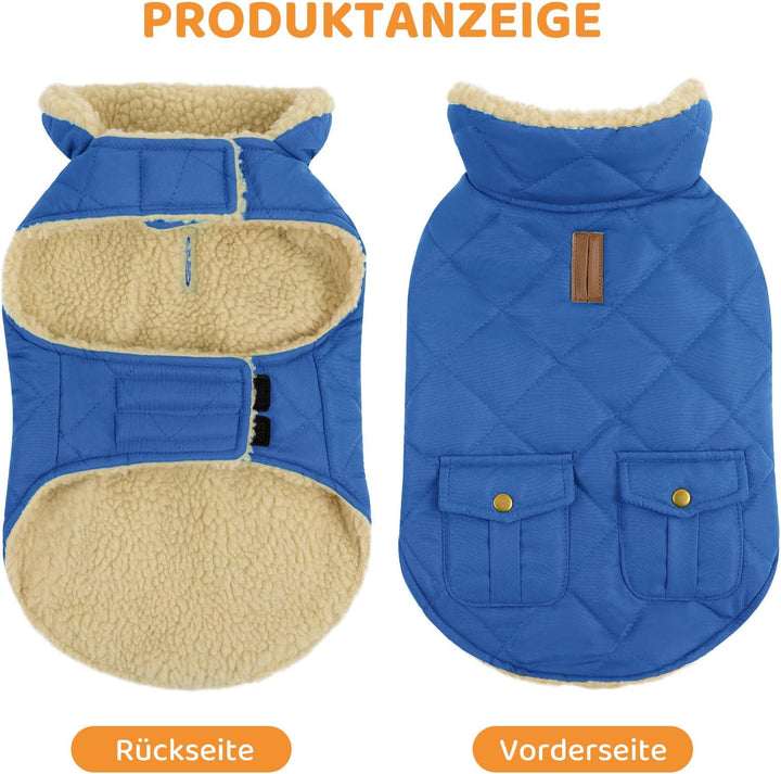 Queenmore Hundejacke Mittelgrosse Hunde Hundemantel Winter Warme Wintermantel Hund Wasserdicht Quilt