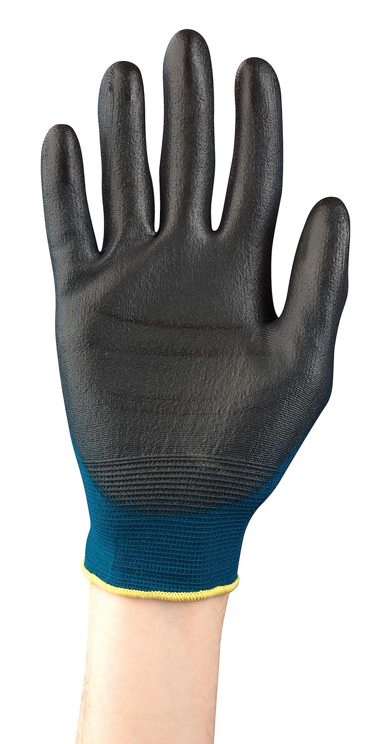 Ansell HyFlex 11-616 Mehrzweckhandschuhe, Mechanikschutz, Schwarze, Grösse 8 (12 Paar pro Beutel)