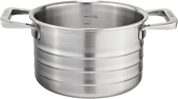 Sallys Edelstahl Kochtopfset Induktion "La Cucina", 9-teilig, Kochtopf Set mit multifunktionalem Gla