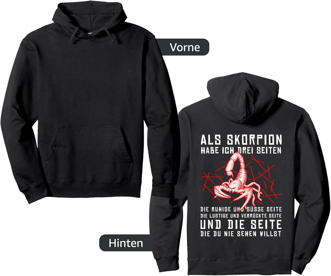 Lustiges Sternzeichen Skorpion Geburtstag Sprüche Humor Pullover Hoodie