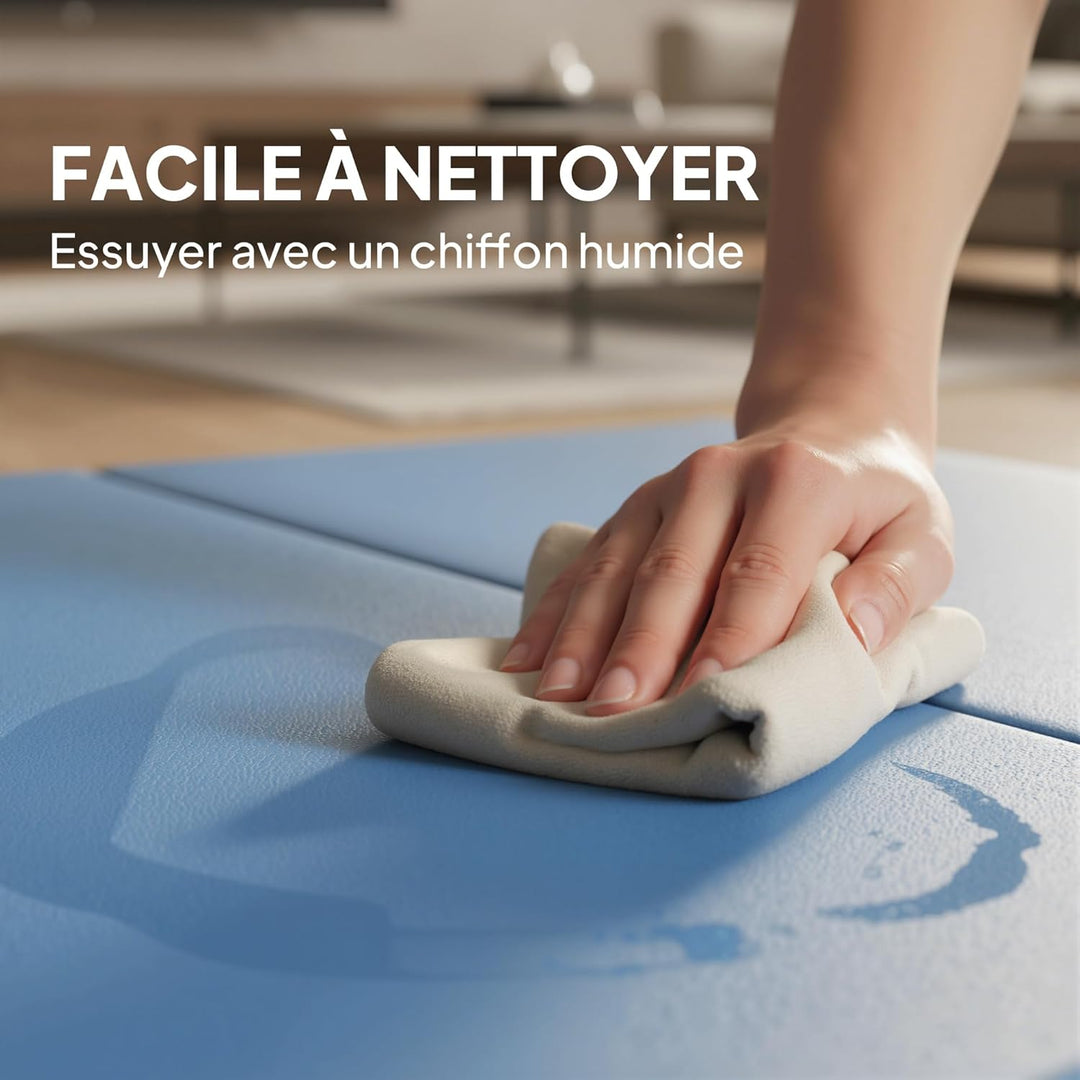 HOMCOM Faltbare Gymnastikmatte, dicke Gymnastikmatte, 180 x 80 x 5 cm, mit Griff, Bodenmatte für Yog