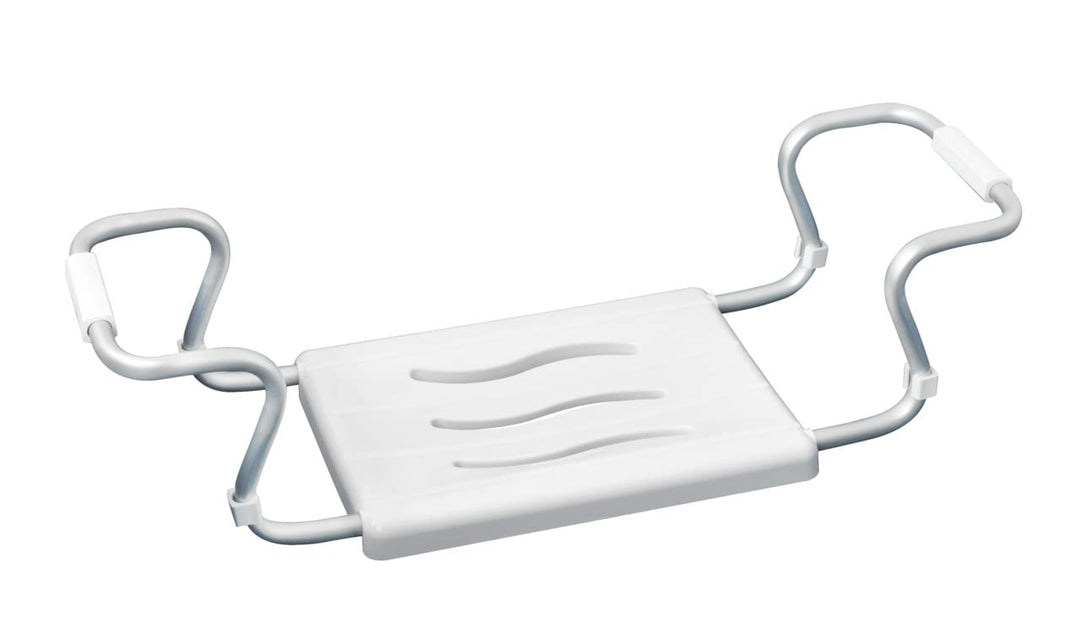 WENKO Badewannensitz Secura Weiss - ausziehbar, 120 kg Tragkraft, Kunststoff, 55-65 x 18 x 26 cm,