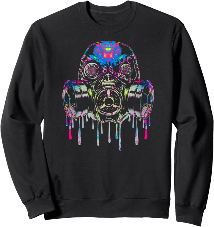 Vintage Cyber Dripped Doomsday Preppers Gasmaske Sweatshirt