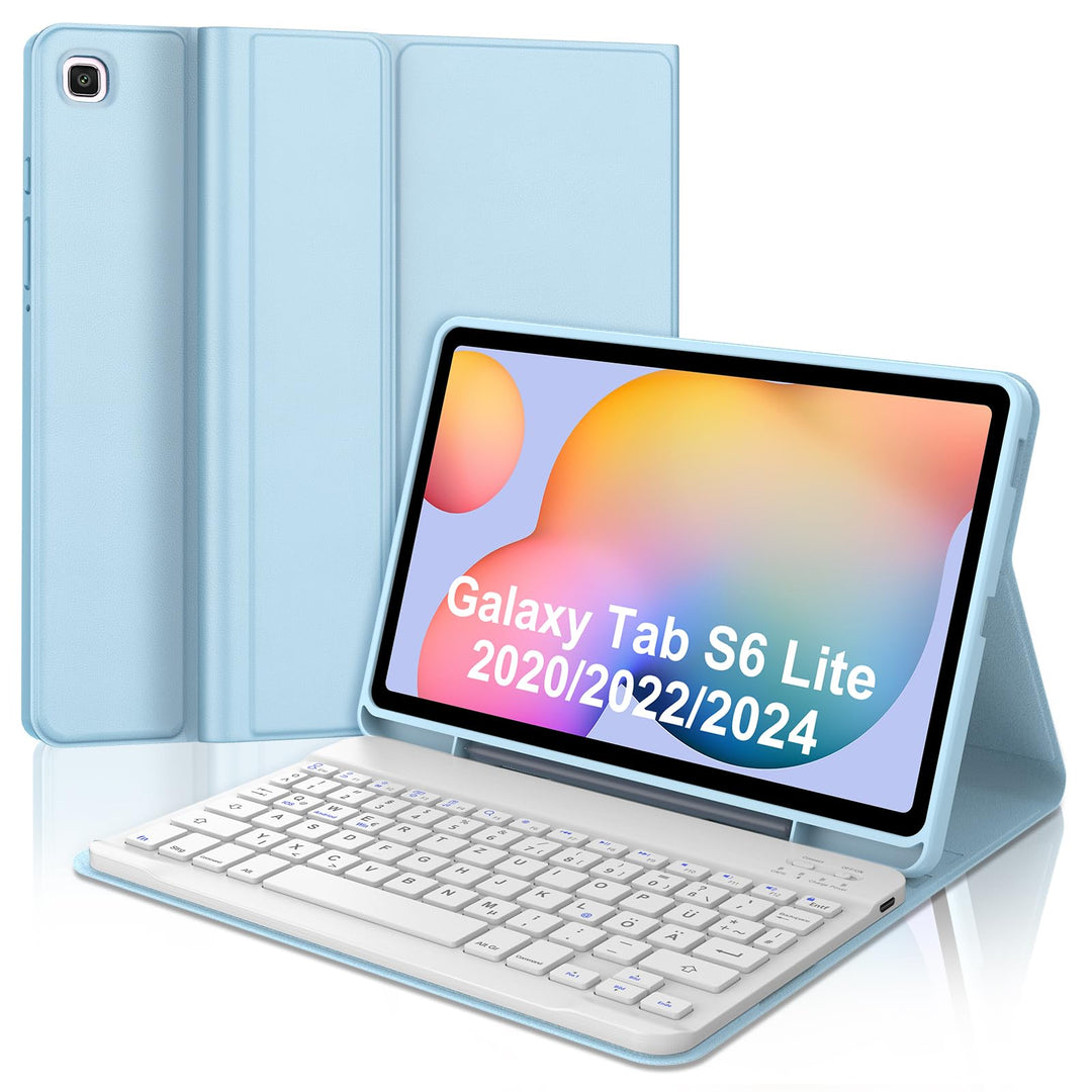IVEOPPE Tastatur für Samsung Galaxy Tab S6 Lite 2024, Hülle mit Tastatur Galaxy Tab S6, Bluetooth Ma
