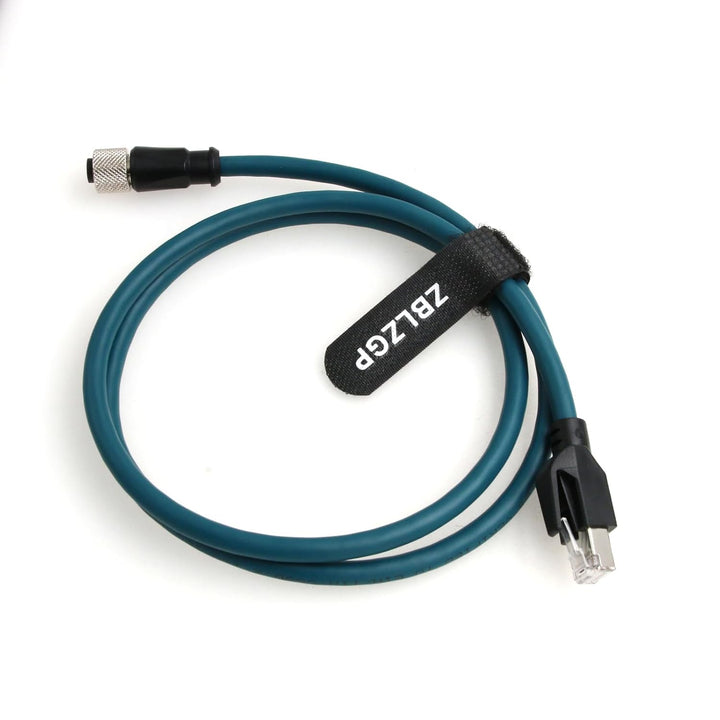 Ethernet-Kabel Cat 7e M12 A-kodierte Buchse 8-polig auf RJ45 gerade geformtes Twisted Paired Kabel p