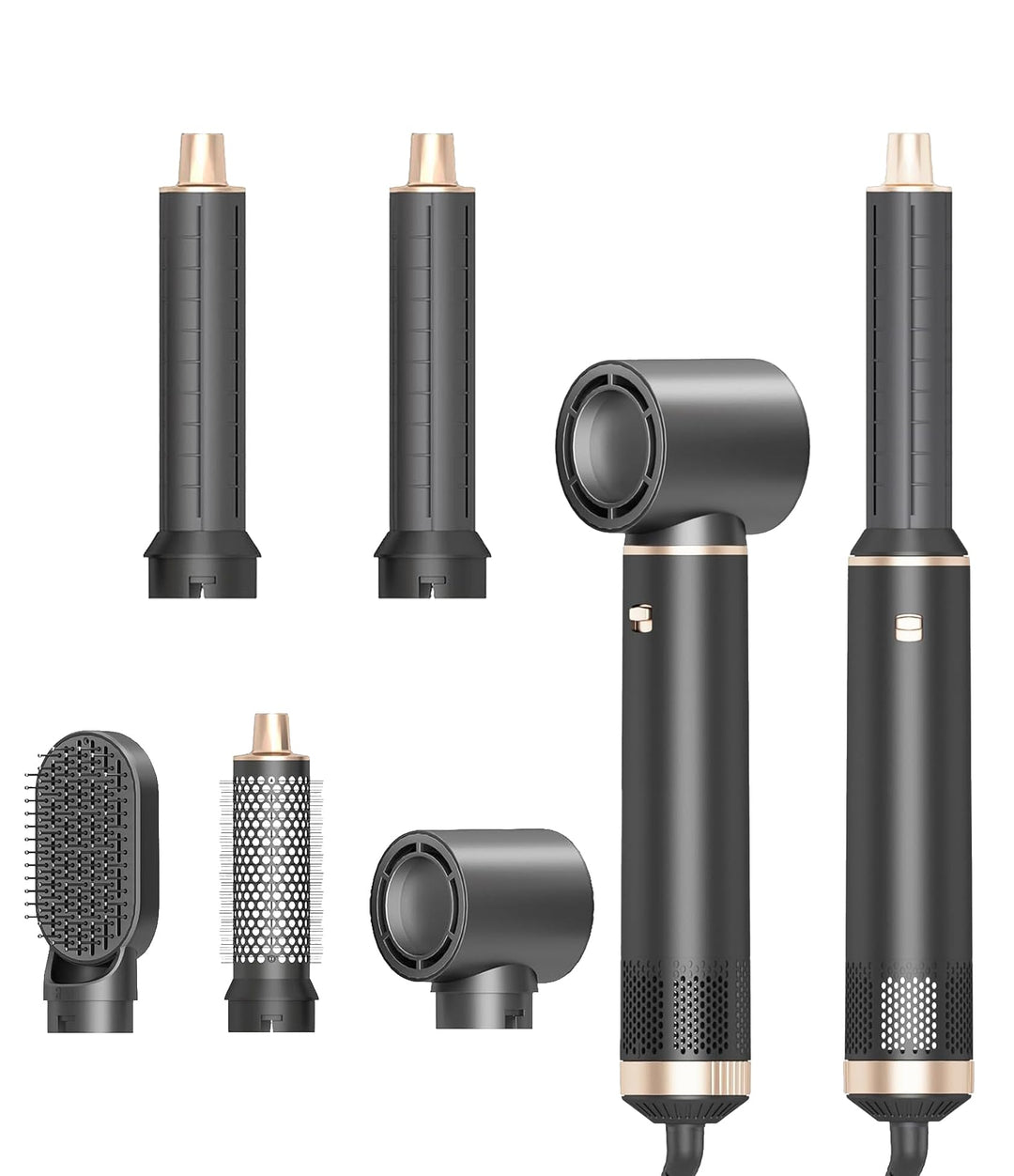 5 in 1 Hair Dryer Brush Hot Air Curling Brush Negative Ion Air Styler