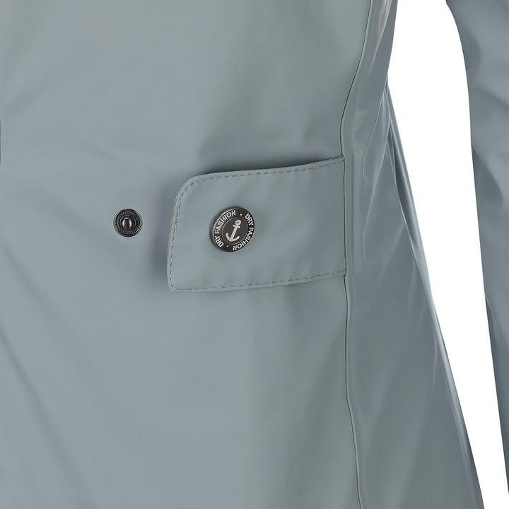Dry Fashion Damen Regenmantel Malmö - Frauen Regenjacke Jacke mit Kapuze Lang Winddicht Wasserdicht