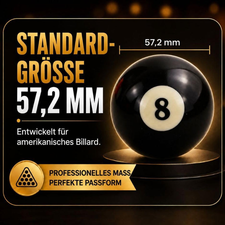 Professionelle Billardkugel-Box, Standardgrösse, komplettes Set mit amerikanischen Billardkugeln 16