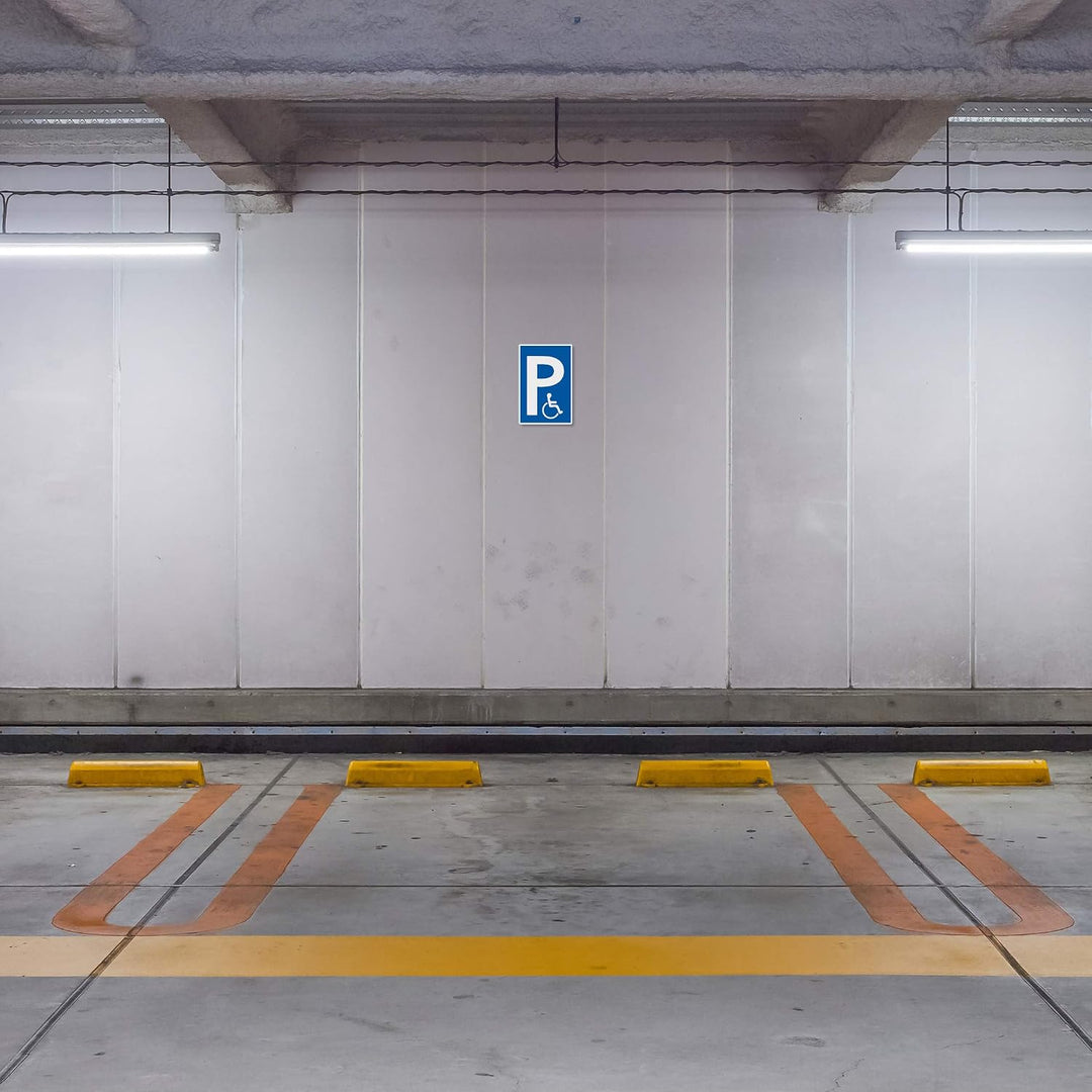 5 Stück XXL Behindertenparkplatz Schild 30 x 40 cm aus stabiler PVC Hartschaumplatte 5mm Parkplatz f