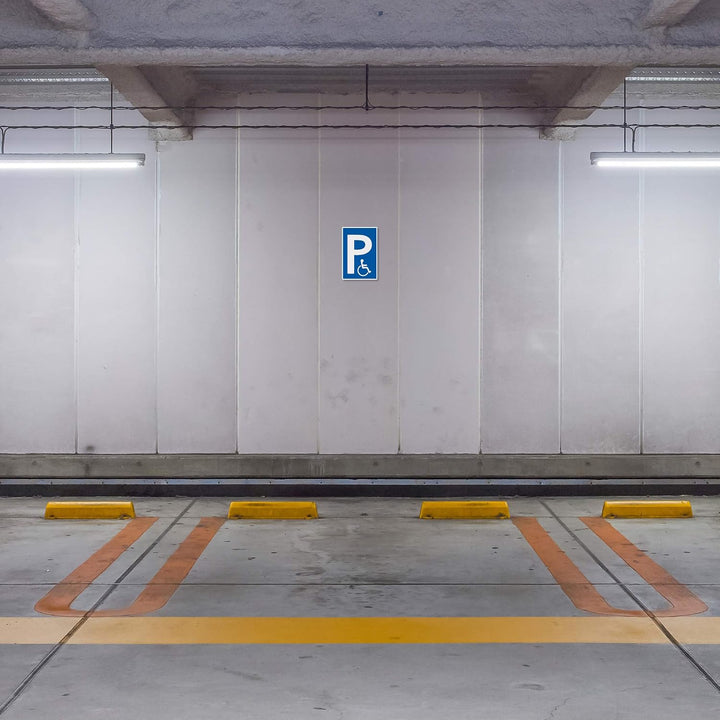 5 Stück XXL Behindertenparkplatz Schild 30 x 40 cm aus stabiler PVC Hartschaumplatte 5mm Parkplatz f