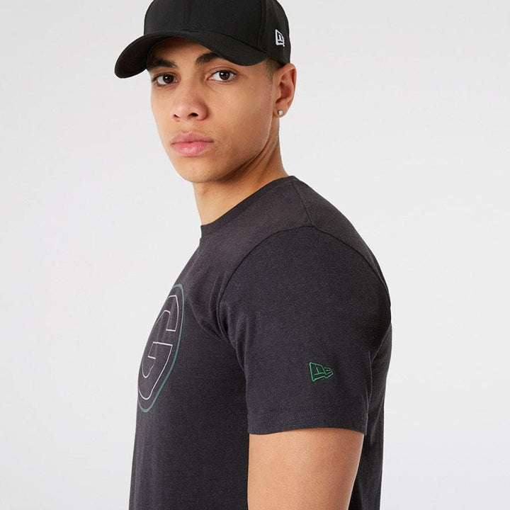 New Era Green Bay Packers NFL Jersey Outline Logo Tee T-Shirt M Dunkelgrau, M Dunkelgrau