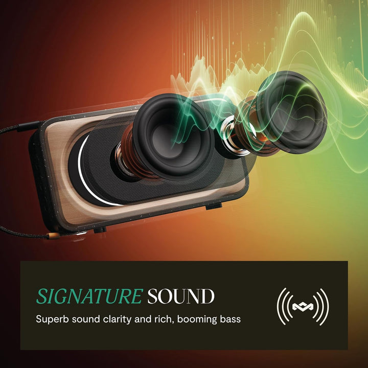 Marley House of Roots Solar Bluetooth Lautsprecher – Kleine tragbare Solar Lautsprecher Bluetooth Bo