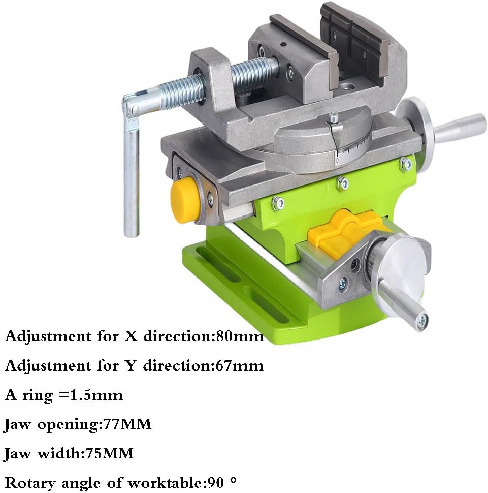 Drehtisch 90° 3 Zoll Kreuzschieber Bohrmaschine Schraubstock Horizontale Präzisionsfräsen Bohrmaschi