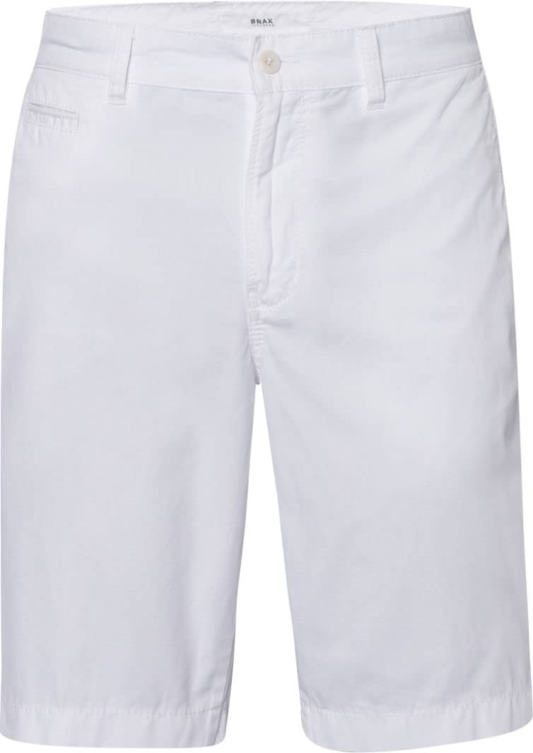 BRAX Herren Style Bari Bermudahose in Sportiver Chino-Optik Shorts, 32 Weiß (White 99)
