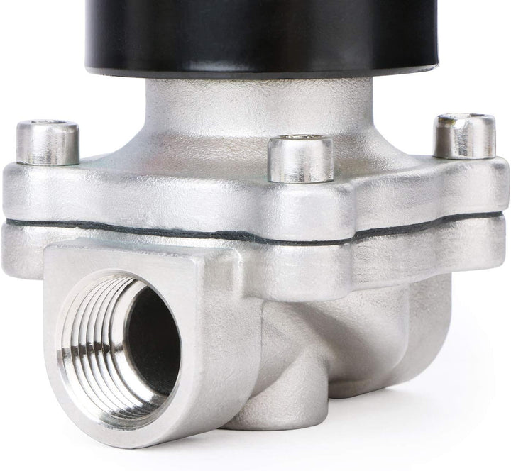 U.S. Solid 3/4" G 220V AC Edelstahl Magnetventil Direktgesteuert für Wasser Luft Gas Öl NC Stainless
