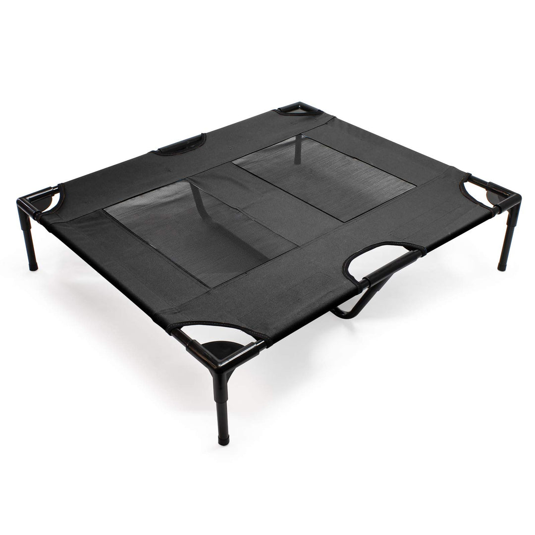 Wiltec Outdoor Hundebett Hundereisebett Schlafplatz Katzenliege L 92 x 77 x 20 cm Schwarz bis 50 kg
