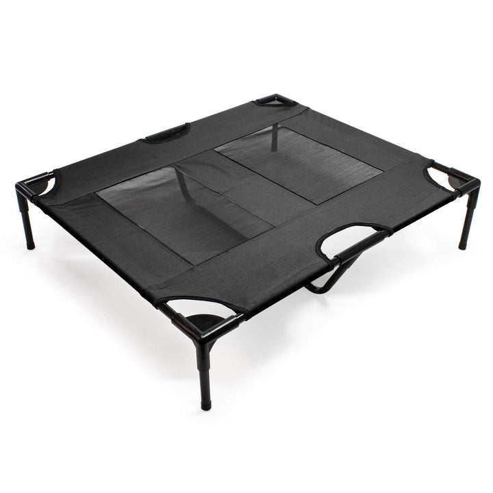 Wiltec Outdoor Hundebett Hundereisebett Schlafplatz Katzenliege L 92 x 77 x 20 cm Schwarz bis 50 kg