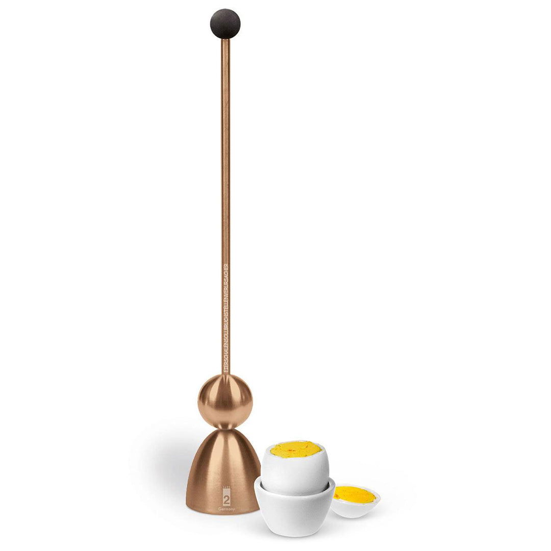 Clack Eieröffner Precious Edition, Roségold, Silikonkugel schwarz Rose Gold Standard, Rose Gold Stan