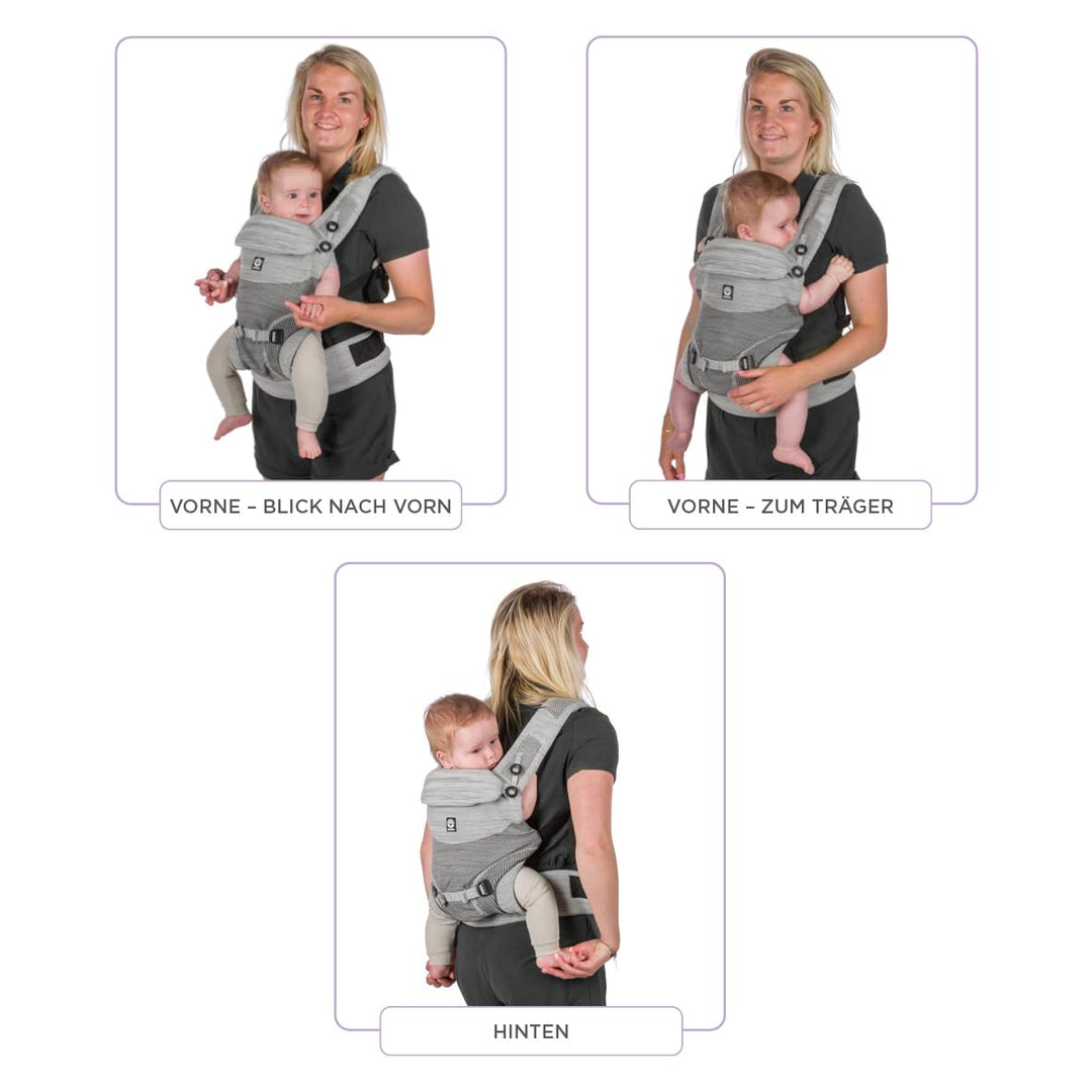 Dooky Carrier Terra Nova, Babytrage Neugeborene ab Geburt, Ergonomische Babytrage 0-3 Jahre, 3.5-15
