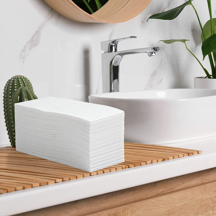 LEKOCH 100 PCS Einweg Servietten Weiss, Air Laid Stoffähnlich Servietten Für Hochzeit Premium QUALIT